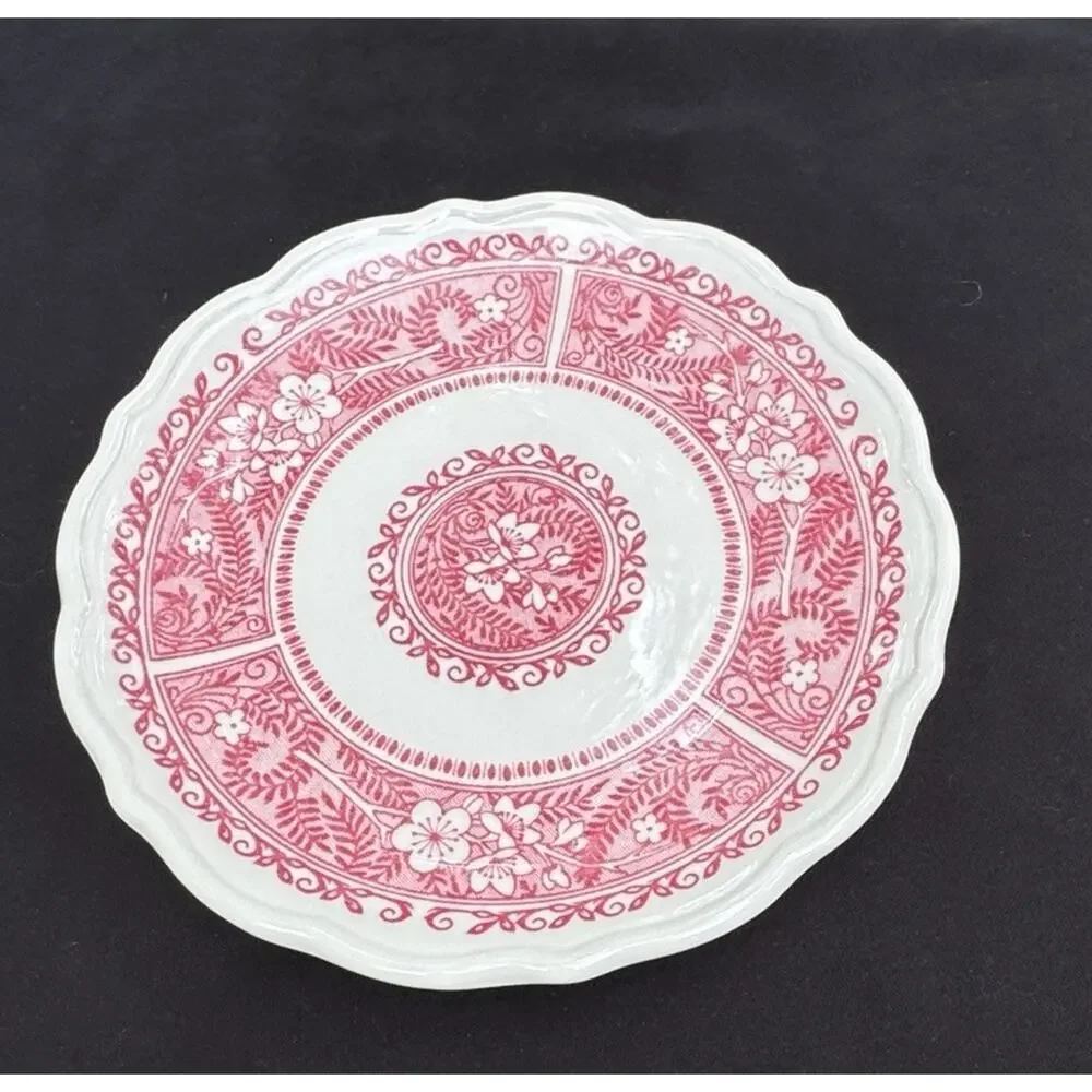 Vtg Syracuse China Strawberry Hill Restaurant Ware Bread Plate Pink White -A83